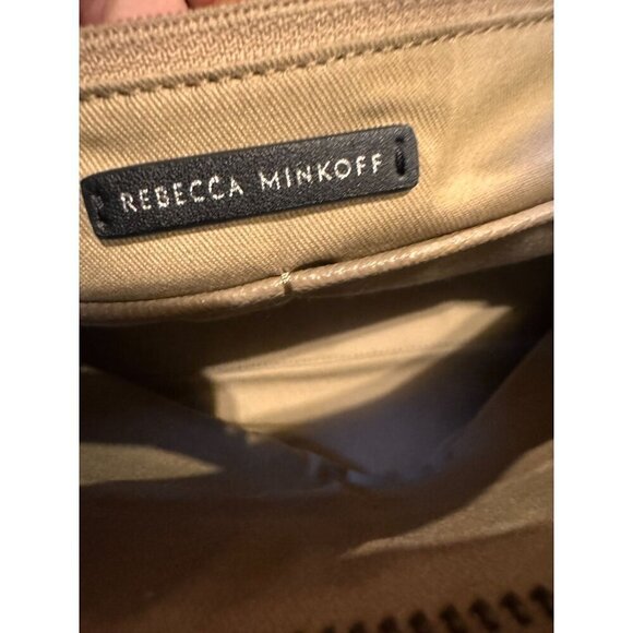 Rebecca Minkoff Beige Leather Crossbody Bag With Adjustable Strap & Front Zipper - Picture 9 of 15